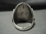 Huge Vintage Navajo **real Gold** Turquoise Native American Jewelry Silver Cowboy Ring-Nativo Arts