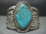 Huge Vintage Navajo Royston Turquoise Sterling Native American Jewelry Silver Bracelet-Nativo Arts