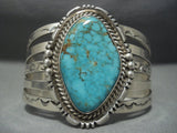 Huge Vintage Navajo Royston Turquoise Sterling Native American Jewelry Silver Bracelet-Nativo Arts