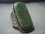 Huge Vintage Navajo Royston Turquoise Sterling Native American Jewelry Silver Ring-Nativo Arts