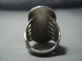 Huge Vintage Navajo Royston Turquoise Sterling Native American Jewelry Silver Ring-Nativo Arts