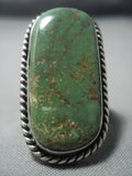 Huge Vintage Navajo Royston Turquoise Sterling Native American Jewelry Silver Ring-Nativo Arts