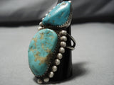 Huge!! Vintage Navajo Royston Turquoise Sterling Silver Native American Ring Old-Nativo Arts