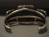 Huge Vintage Navajo 'Squared Spiny Oyster' Native American Jewelry Silver Bracelet-Nativo Arts