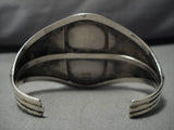 Huge!! Vintage Navajo Sterling Silver Eagle Native American Bracelet Old-Nativo Arts