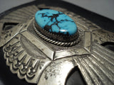 Huge Vintage Navajo Sterling Silver Turquoise Ketoh Bracelet Native American Jewelry-Nativo Arts