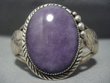 Huge!! Vintage Navajo Sugulite Sterling Native American Jewelry Silver Bracelet Old-Nativo Arts