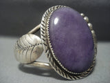 Huge!! Vintage Navajo Sugulite Sterling Native American Jewelry Silver Bracelet Old-Nativo Arts