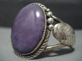 Huge!! Vintage Navajo Sugulite Sterling Native American Jewelry Silver Bracelet Old-Nativo Arts