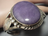 Huge!! Vintage Navajo Sugulite Sterling Native American Jewelry Silver Bracelet Old-Nativo Arts
