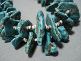 Huge Vintage Navajo Turquoise Native American Jewelry Necklace Old-Nativo Arts