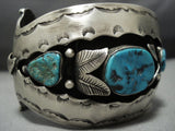 Huge Vintage Navajo Turquoise Sterling Silver Native American Jewelry Bracelet-Nativo Arts