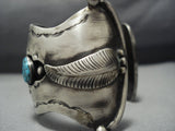 Huge Vintage Navajo Turquoise Sterling Silver Native American Jewelry Bracelet-Nativo Arts