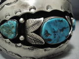 Huge Vintage Navajo Turquoise Sterling Silver Native American Jewelry Bracelet-Nativo Arts