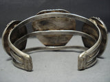 Huge Vintage Navajo Turquoise Sterling Silver Native American Jewelry Bracelet Old-Nativo Arts