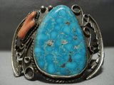 Huge!! Vintage Navajo Turquoise Sterling Silver Native American Jewelry Jewelry Bracelet-Nativo Arts