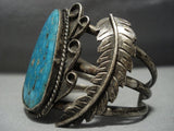 Huge!! Vintage Navajo Turquoise Sterling Silver Native American Jewelry Jewelry Bracelet-Nativo Arts
