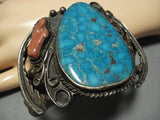 Huge!! Vintage Navajo Turquoise Sterling Silver Native American Jewelry Jewelry Bracelet-Nativo Arts