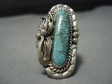 Huge Vintage Navajo Turquoise Sterling Silver Native American Jewelry Ring-Nativo Arts