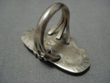 Huge Vintage Navajo Turquoise Sterling Silver Native American Jewelry Ring-Nativo Arts