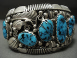 Huge Vintage 'Plethora Of Native American Jewelry Silver Works' Turquoise Bracelet-Nativo Arts