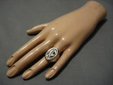 Huge Vintage Real 14k Gold Sterling Silver Native American Navajo Ring Old-Nativo Arts