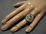 Huge Vintage Real 14k Gold Sterling Silver Native American Navajo Ring Old-Nativo Arts