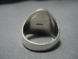 Huge Vintage Zuni Twisting Turquoise Sterling Silver Ring Old Native American Jewelry-Nativo Arts