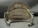 Huge Zuni/ Navajo Needle Turquoise 'Native American Jewelry Silver Wave' Bracelet-Nativo Arts
