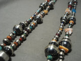 Hundreds Of Handmade Native American Jewelry Silver Beads Coral Turquoise Native American Jewelry Silver Wrap Necklace-Nativo Arts