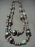 Hundreds Of Handmade Native American Jewelry Silver Beads Coral Turquoise Native American Jewelry Silver Wrap Necklace-Nativo Arts