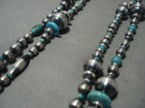 Hundreds Of Handmade Native American Jewelry Silver Beads Navajo Green Turquoise Native American Jewelry Silver Necklace-Nativo Arts