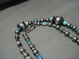 Hundreds Of Handmade Native American Jewelry Silver Beads Navajo Green Turquoise Native American Jewelry Silver Necklace-Nativo Arts