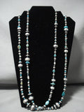 Hundreds Of Handmade Native American Jewelry Silver Beads Navajo Green Turquoise Native American Jewelry Silver Necklace-Nativo Arts