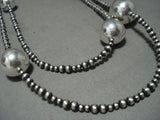 Hundreds Of Handmade Native American Jewelry Silver Beads Navajo Sterling Native American Jewelry Silver Necklace-Nativo Arts