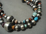 Hundreds Of Handmade Native American Jewelry Silver Beads Navajo Turquoise Coral Necklace-Nativo Arts