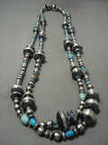 Hundreds Of Handmade Native American Jewelry Silver Beads Navajo Turquoise Native American Jewelry Silver Necklace-Nativo Arts