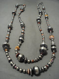 Hundreds Of Handmade Native American Jewelry Silver Beads Navajo Wrap Around Coral Necklace-Nativo Arts