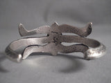 Hvy Navajo Tufa Casted Native American Jewelry Silver Earth Blue Turquoise Native American Jewelry Silver Bracelet-Nativo Arts