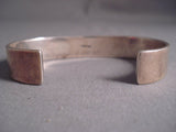 Hvy 'Slanted Needle Turquoise' Vintage Navajo/zuni Native American Jewelry Silver Bracelet-Nativo Arts