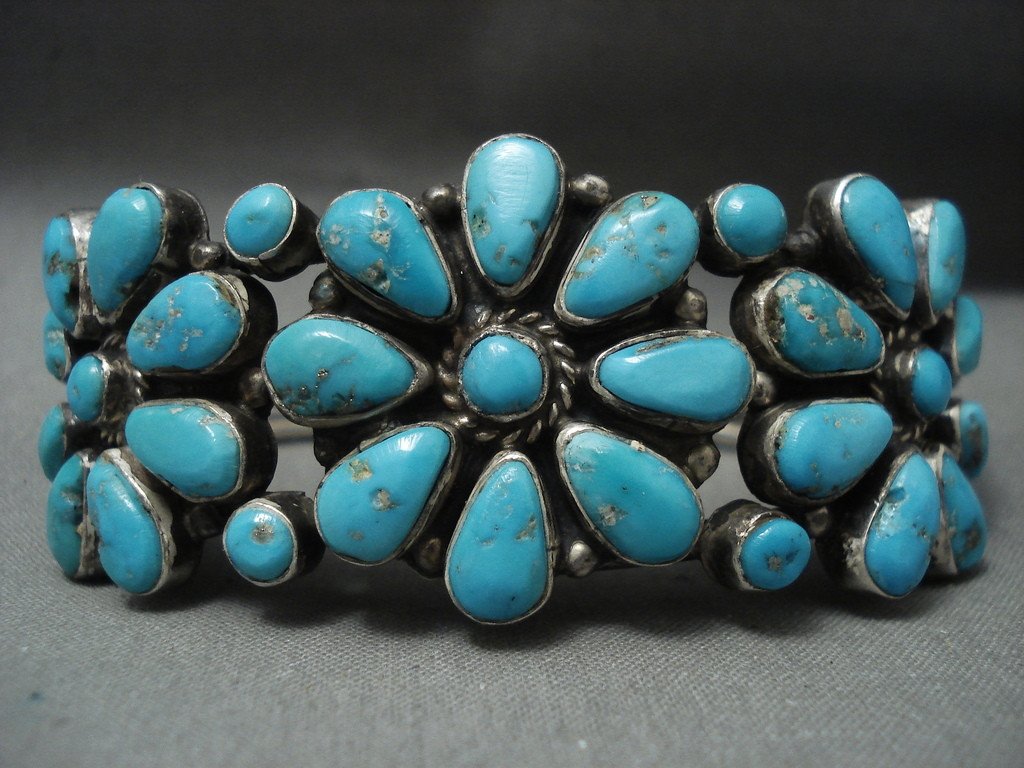 Hvy Vintage Navajo 'Tears Of Joy' Turquoise Native American