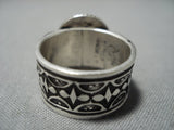 Important #8 Turquoise Vintage Native American Jewelry Navajo Darrell Cadman Sterling Silver Ring Old-Nativo Arts