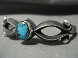Important Aaron Anderson Turquoise Native American Jewelry Silver Tufa Cast Bracelet-Nativo Arts