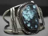 Important And Very Rare Vintage Navajo Blue Eagle Turquoise Native American Jewelry Silver Bracelet-Nativo Arts