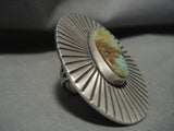 Important Chee Family Navajo Royston Turquoise Native American Jewelry Silver Ring- Big!-Nativo Arts