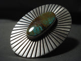 Important Chee Family Navajo Royston Turquoise Native American Jewelry Silver Ring- Big!-Nativo Arts