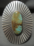 Important Chee Family Navajo Royston Turquoise Native American Jewelry Silver Ring- Big!-Nativo Arts