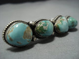 Important Double Finger Royston Turquoise Sterling Silver Vintage Native American Jewelry Navajo Ring-Nativo Arts
