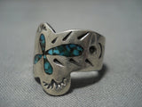 Important Earlier Will Singer Vintage Native American Jewelry Navajo Turquoise Sterling Silver Ring Old-Nativo Arts