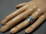 Important Earlier Will Singer Vintage Native American Jewelry Navajo Turquoise Sterling Silver Ring Old-Nativo Arts